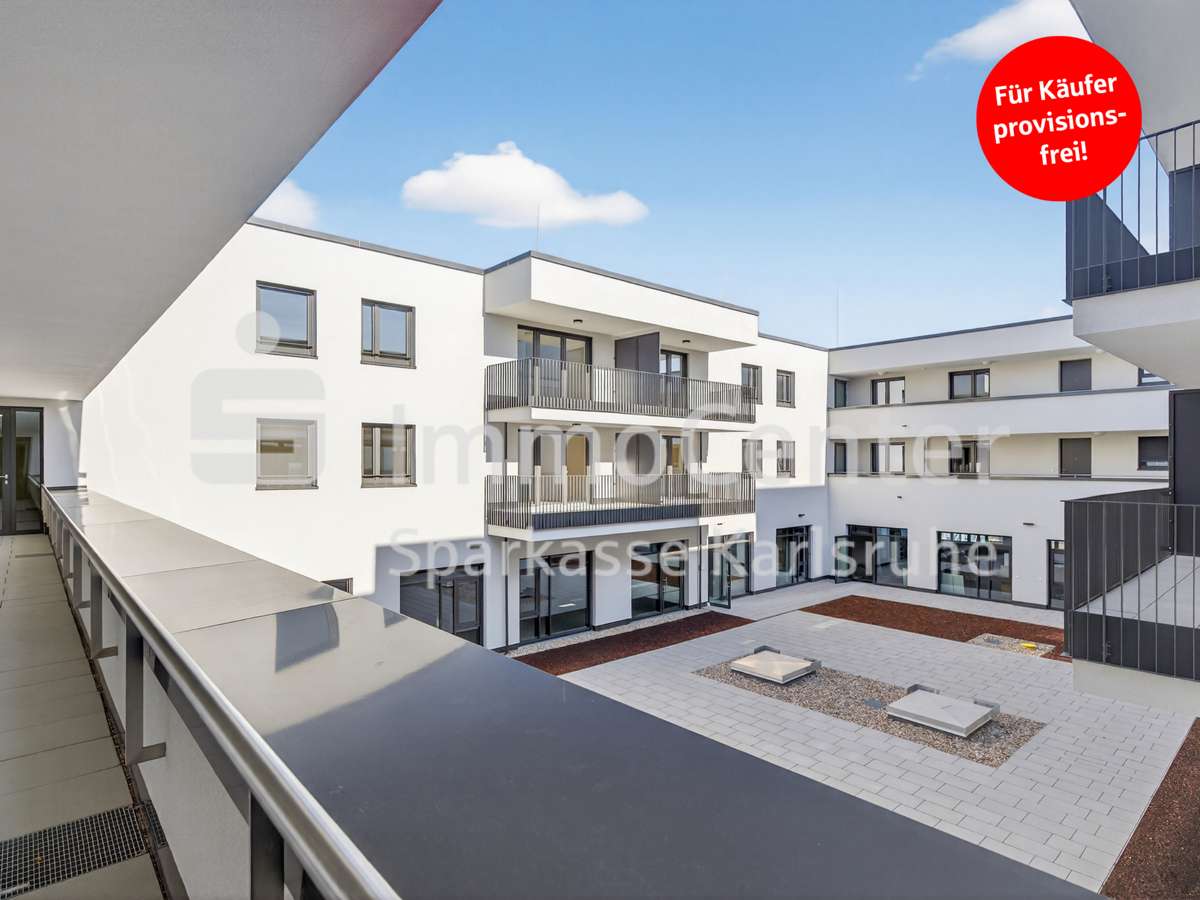 Innenhof - Etagenwohnung in 76287 Rheinstetten / Mörsch mit 77m² kaufen