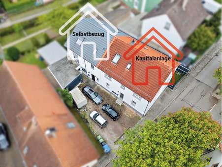 Luftaufnahme - Einfamilienhaus in 76275 Ettlingen-Ettlingenweier mit 294m² als Kapitalanlage kaufen