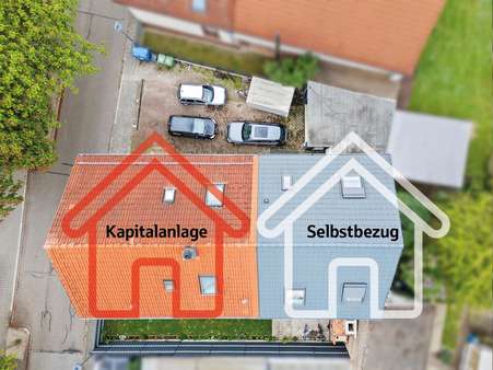 Luftaufnahme - Einfamilienhaus in 76275 Ettlingen-Ettlingenweier mit 294m² als Kapitalanlage kaufen