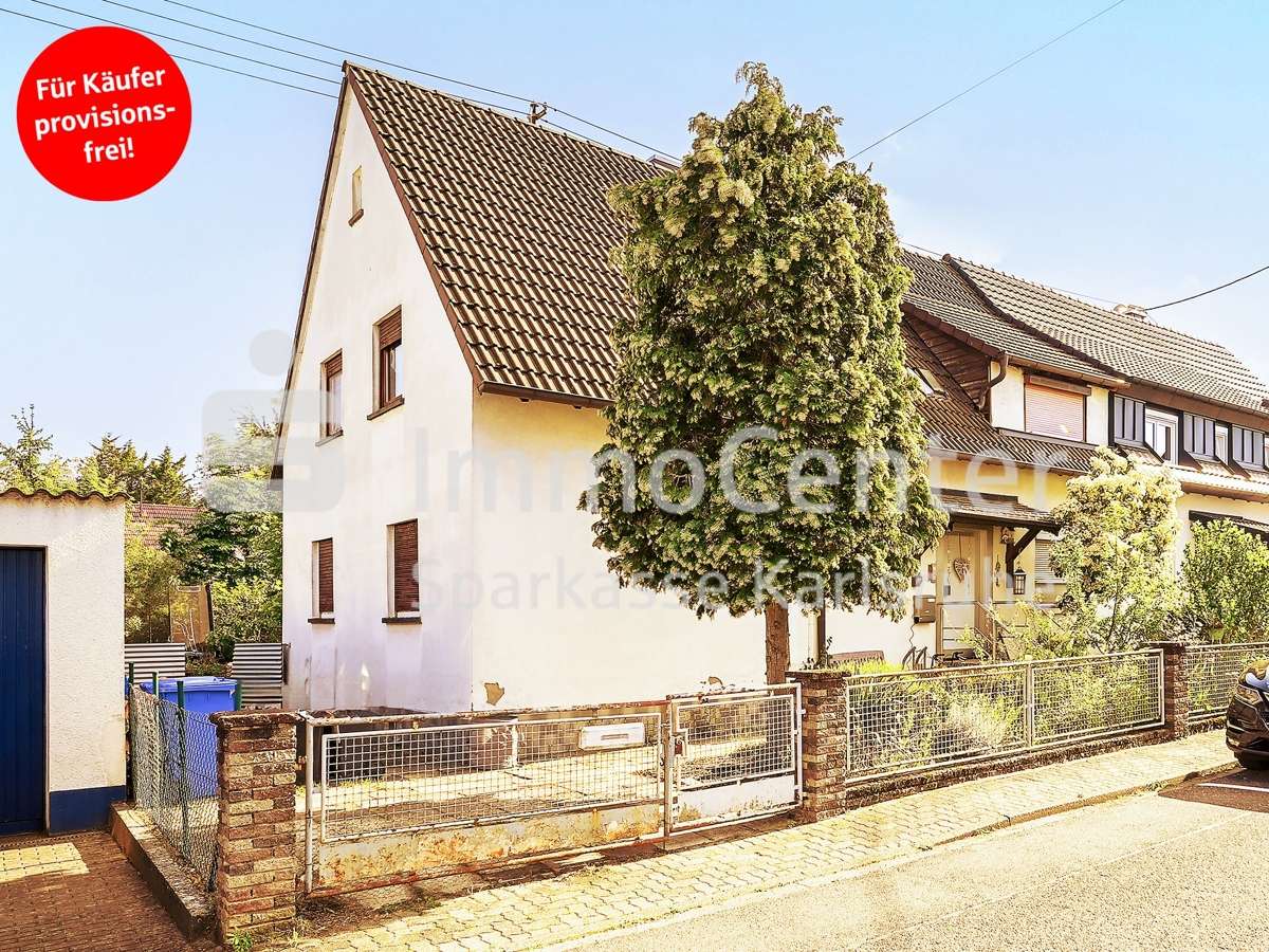 Frontansicht Frontansicht - Einfamilienhaus in 76149 Karlsruhe-Neureut mit 150m² kaufen