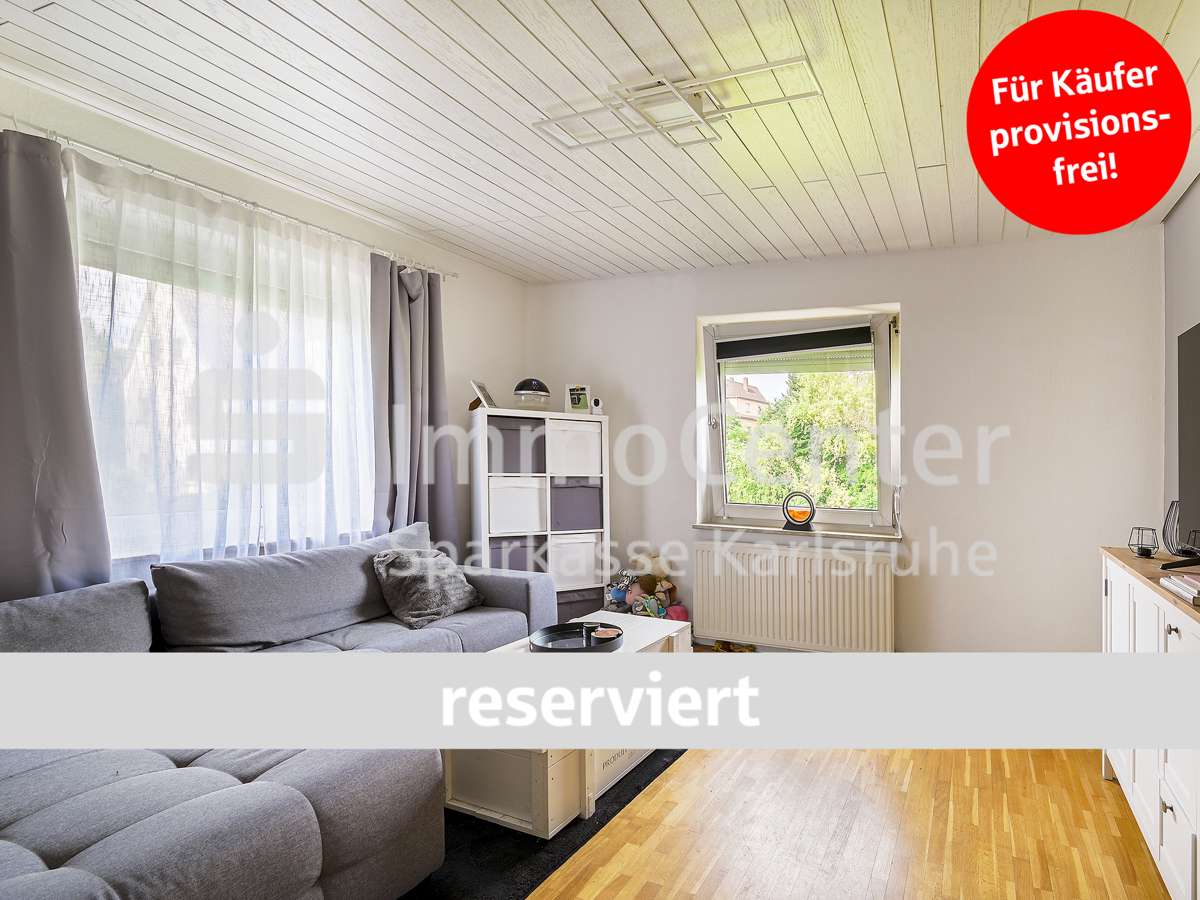 Wohnzimmer Wohnzimmer - Etagenwohnung in 76275 Ettlingen mit 50m² kaufen