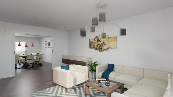Wohnbeispiel Wohnbereich - Etagenwohnung in 76137 Karlsruhe / Südweststadt mit 120m² kaufen