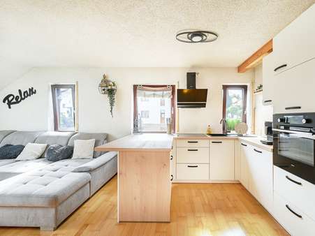 Wohnbereich und Kochbereich Ansicht 2 Wohnbereich und Kochbereich Ansicht 2 - Etagenwohnung in 76316 Malsch mit 44m² kaufen