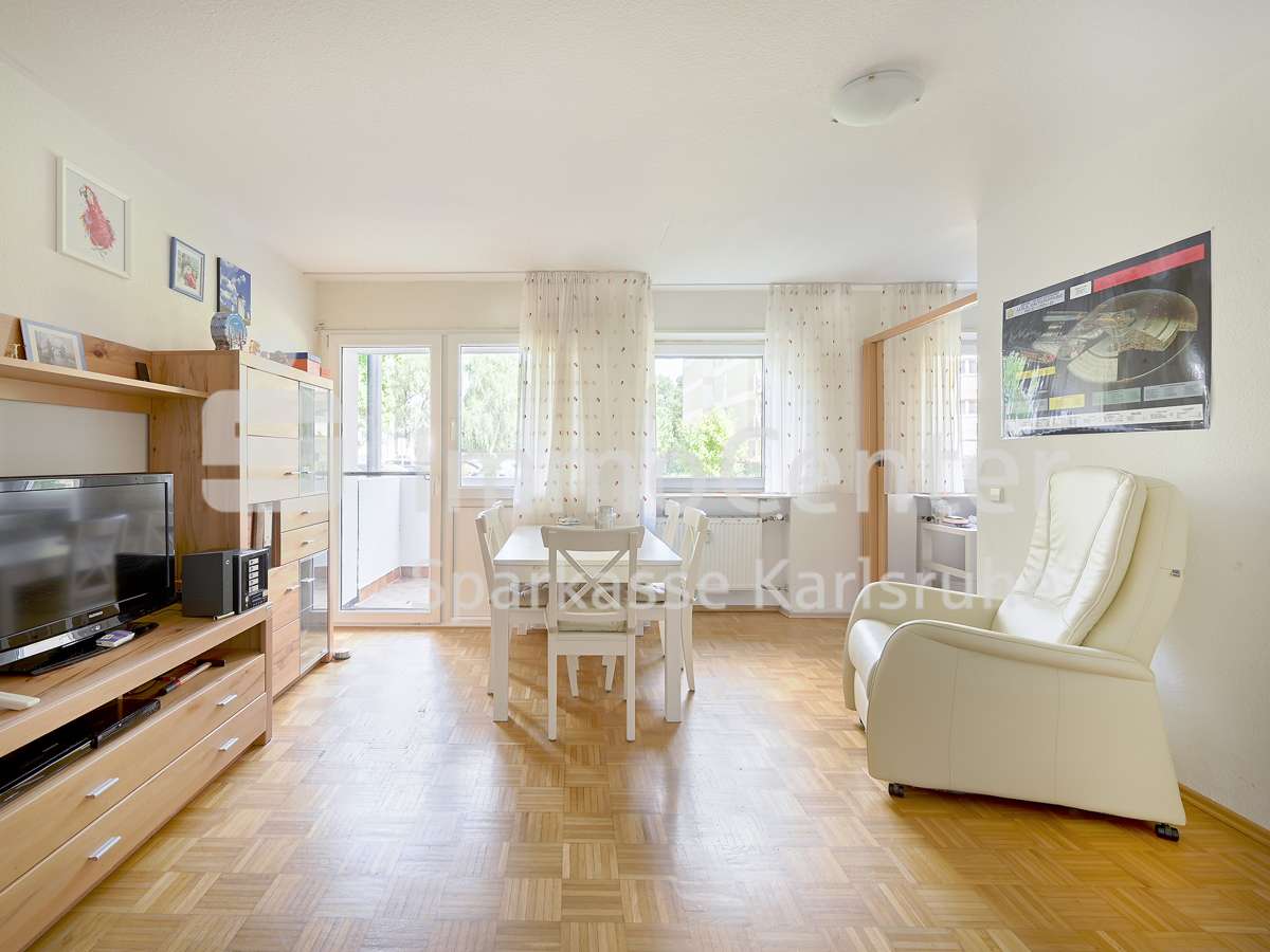 Wohnzimmer Ansicht 1 Wohnzimmer Ansicht 1 - Erdgeschosswohnung in 76275 Ettlingen mit 39m² kaufen