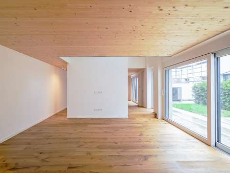 Wohnzimmer Ansicht 2 - Maisonette-Wohnung in 76189 Karlsruhe mit 103m² kaufen