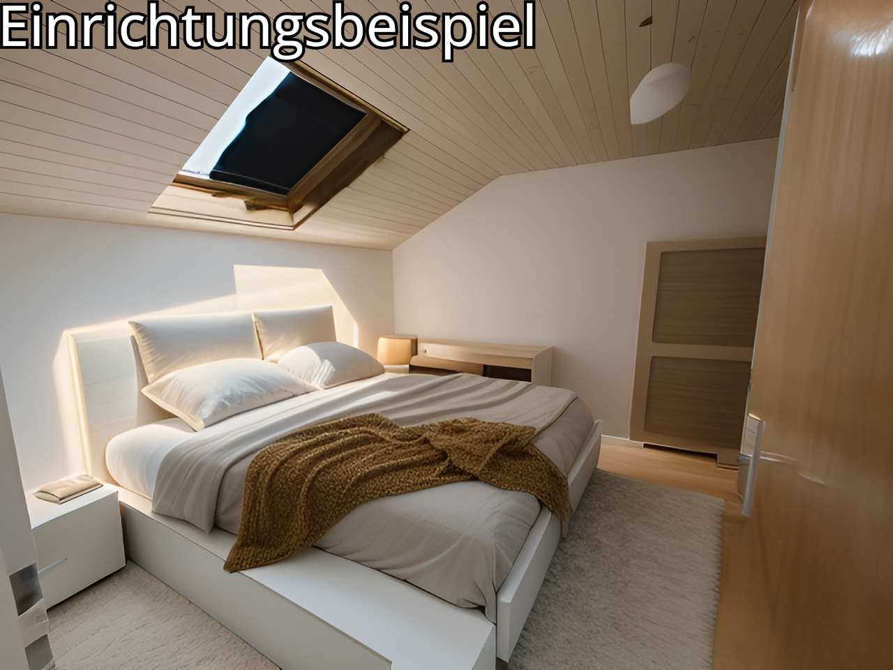 Schlafzimmer - Dachgeschosswohnung in 75438 Knittlingen mit 46m² mieten