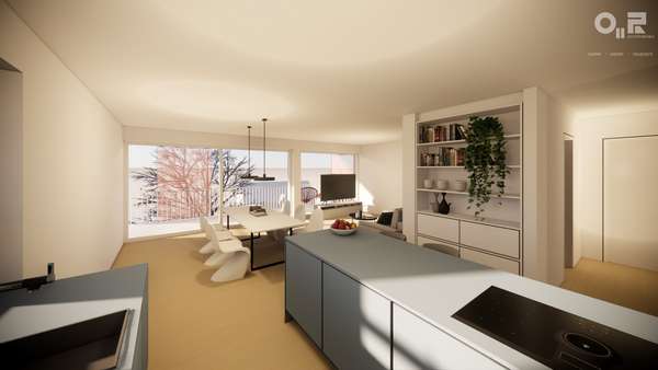 Visualisierung Innenansicht - Erdgeschosswohnung in 74889 Sinsheim mit 117m² kaufen