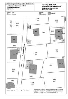 Lageplan - Grundstück in 69250 Schönau mit 728m² kaufen