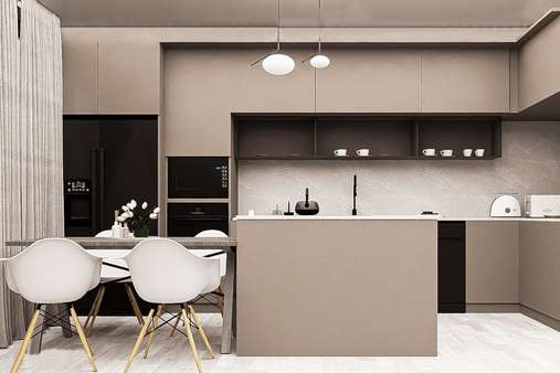 Küche_visualisierte Ansicht - Erdgeschosswohnung in 76684 Östringen mit 90m² kaufen