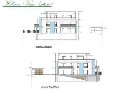 Ansicht Süd-Ost / Nord-West - Erdgeschosswohnung in 77933 Lahr mit 93m² kaufen