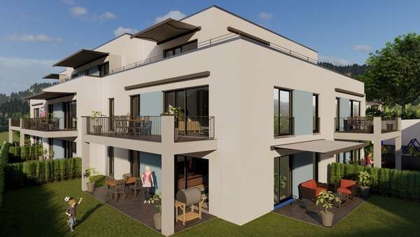 Gartenseite - Penthouse-Wohnung in 77933 Lahr mit 119m² kaufen