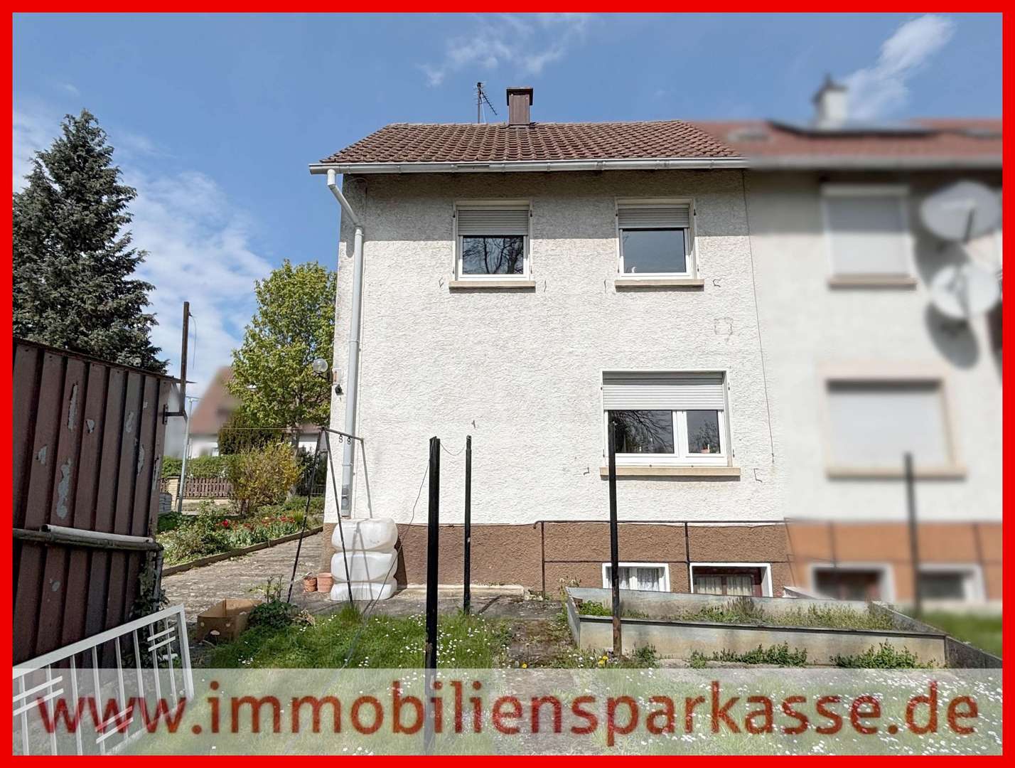 Rückansicht des Hauses - Doppelhaushälfte in 75038 Oberderdingen mit 72m² kaufen