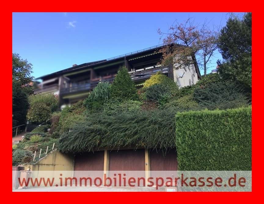 Ansicht mit Garagen - Reihenendhaus in 76332 Bad Herrenalb mit 114m² kaufen