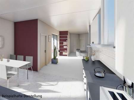 Muster - offener Wohnbereich - Erdgeschosswohnung in 75181 Pforzheim mit 88m² kaufen