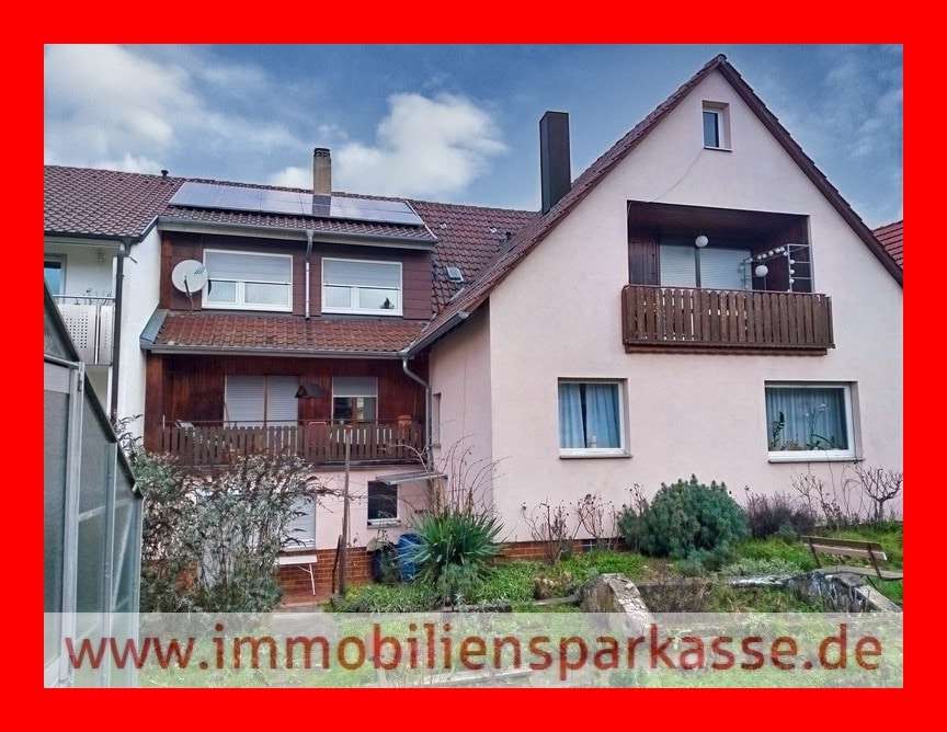 Ansicht vom Garten - Zweifamilienhaus in 75223 Niefern-Öschelbronn mit 242m² kaufen