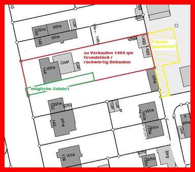 Lageplan  - Grundstück in 68305 Mannheim mit 1404m² kaufen