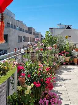 Dachterrasse mit Blumen und Stadtblick - Maisonette-Wohnung in 68159 Mannheim mit 230m² kaufen