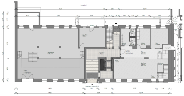 EG mit Treppen EG mit Treppen - Bürofläche in 69115 Heidelberg mit 510m² mieten