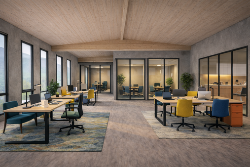 Möblierungsbeispiel - Bürofläche in 69115 Heidelberg mit 300m² mieten