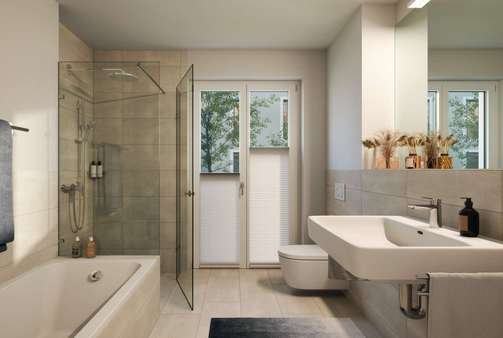 Innenillustrationen - Bad - Penthouse-Wohnung in 68782 Brühl mit 100m² kaufen