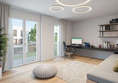 Innenillustrationen - Büro - Penthouse-Wohnung in 68782 Brühl mit 100m² kaufen