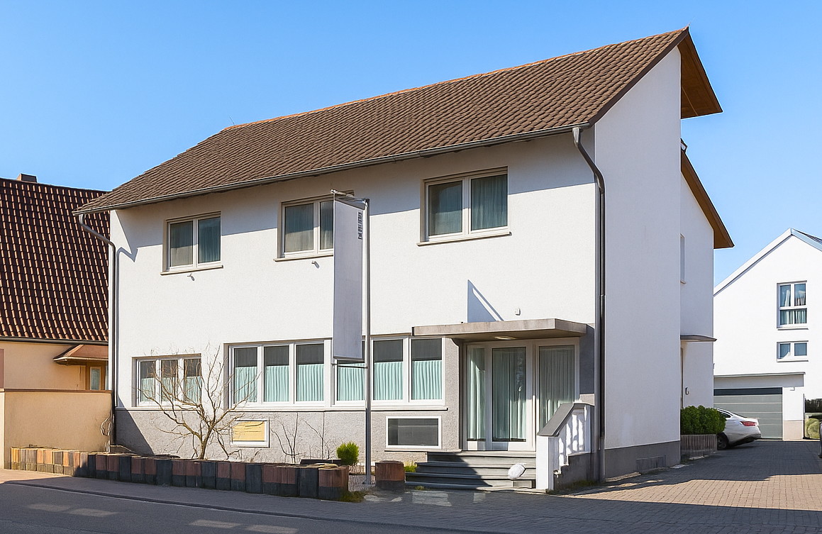 Hausansicht (KI-generiert) - Zweifamilienhaus in 69234 Dielheim mit 266m² kaufen