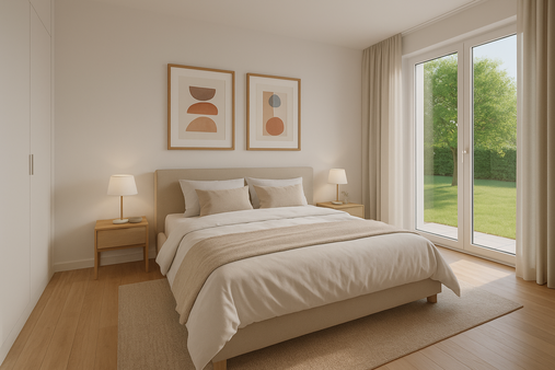 Schlafen - Wohnbeispiel - Erdgeschosswohnung in 68782 Brühl mit 102m² kaufen