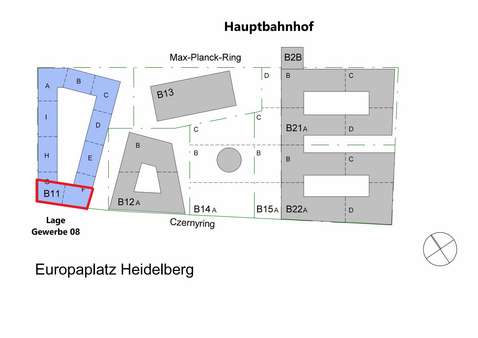 Lage Europaplatz GE08 - Ladenlokal in 69115 Heidelberg mit 379m² mieten