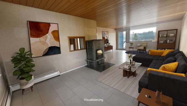 Wohnzimmer Visualisierung - Einfamilienhaus in 69257 Wiesenbach mit 203m² kaufen