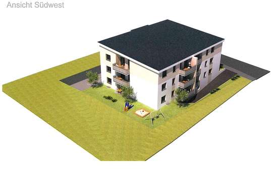 Ansicht Südwest2 Ansicht Südwest2 - Etagenwohnung in 97980 Bad Mergentheim mit 79m² kaufen