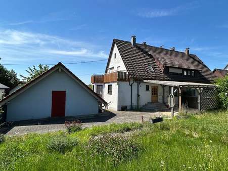 Rückansicht - Doppelhaushälfte in 74238 Krautheim mit 120m² kaufen