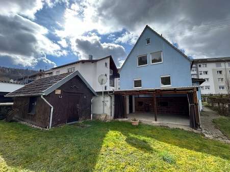 Rückansicht, Terrasse - Einfamilienhaus in 74821 Mosbach mit 167m² kaufen