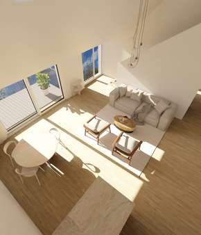 Blick von der Galerie in den Wohn- und Essbereich Blick von der Galerie in den Wohn- und Essbereich - Galerie in 79211 Denzlingen mit 112m² kaufen