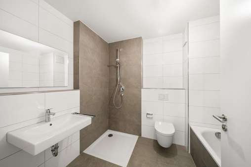 Bad mit Dusche (Wohnbeispiel) - Etagenwohnung in 79286 Glottertal mit 110m² kaufen