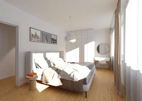 Visualisierung Schlafzimmer - Etagenwohnung in 79211 Denzlingen mit 75m² kaufen