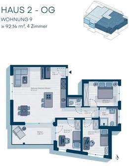 Obergeschoss - Etagenwohnung in 79111 Freiburg im Breisgau mit 92m² kaufen