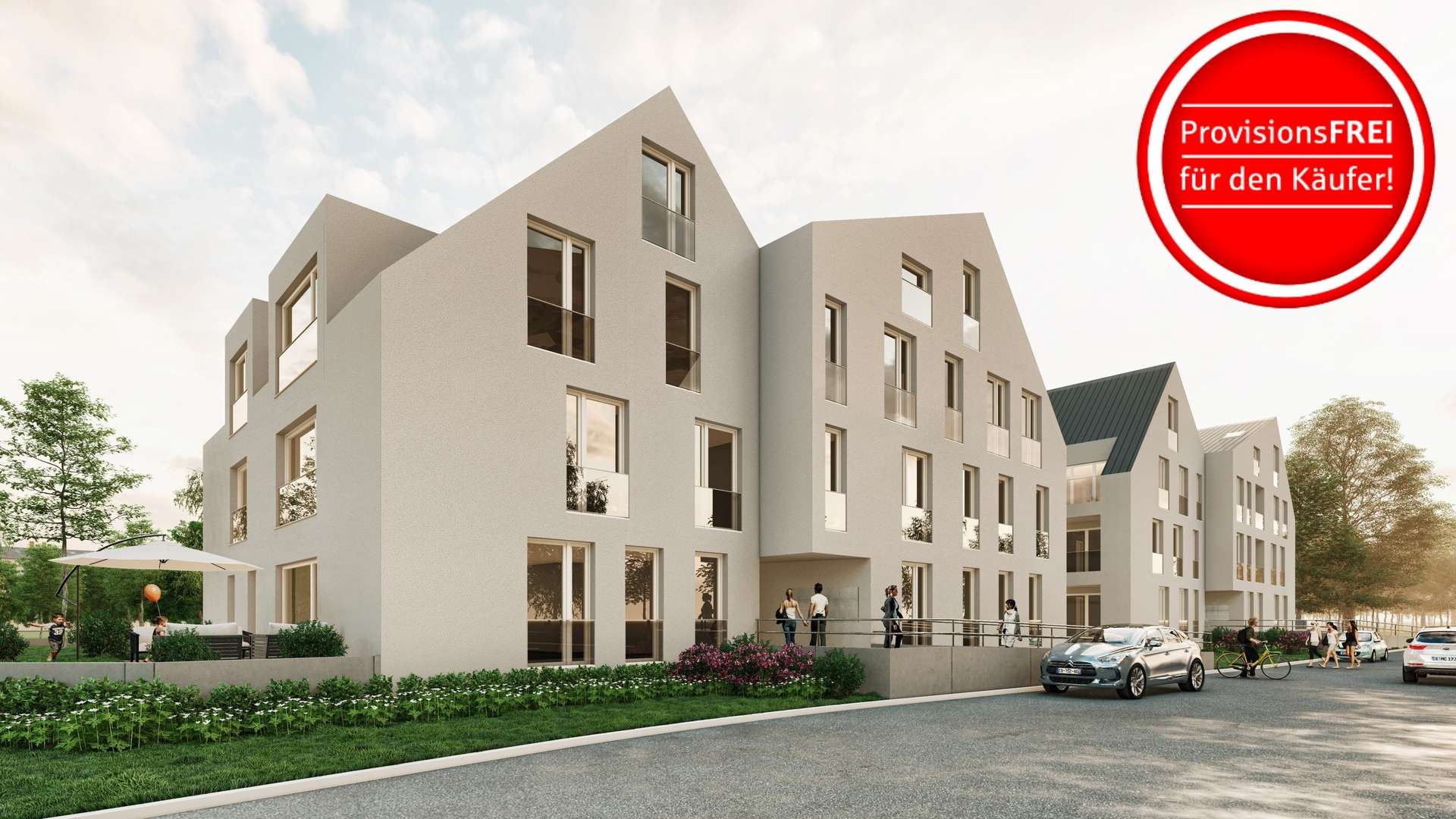 Ansicht Haus B - Erdgeschosswohnung in 79369 Wyhl mit 53m² kaufen