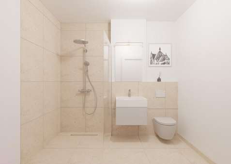 Badezimmer mit begehbarer Dusche - Dachgeschosswohnung in 79211 Denzlingen mit 106m² kaufen