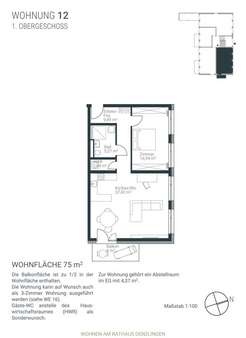 1. Obergeschoss Wohnung 12 - Etagenwohnung in 79211 Denzlingen mit 74m² kaufen
