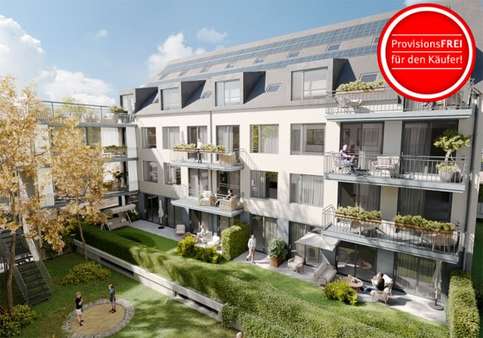 Visualisierung Ansicht Innenhof - Haus B - Etagenwohnung in 79211 Denzlingen mit 75m² kaufen