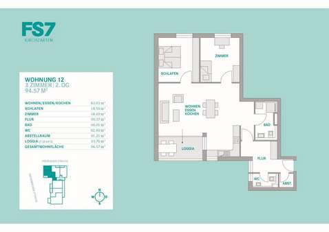 2. Obergeschoss - ETW 12 - Etagenwohnung in 79199 Kirchzarten mit 95m² kaufen