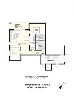 Grundriss A3 - Erdgeschosswohnung in 79541 Lörrach mit 93m² kaufen