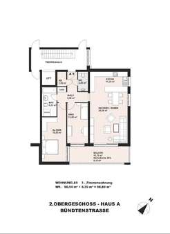 Grundriss A9 - Etagenwohnung in 79541 Lörrach mit 98m² kaufen