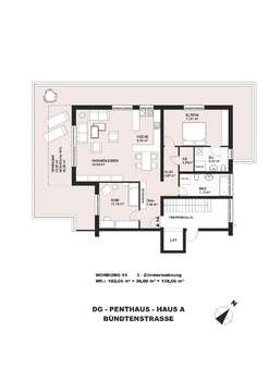 Grundriss A14 - Penthouse-Wohnung in 79541 Lörrach mit 138m² kaufen