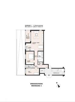 Grundriss Wohnung 3 - Erdgeschosswohnung in 79539 Lörrach mit 100m² kaufen