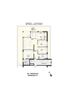 Grundriss Wohnung 14 - Penthouse-Wohnung in 79539 Lörrach mit 151m² kaufen