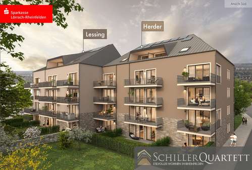 Schillerquartett Ansicht Süd - Erdgeschosswohnung in 79618 Rheinfelden mit 76m² kaufen