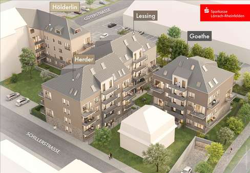 Schillerquartett Gesamt - Erdgeschosswohnung in 79618 Rheinfelden mit 76m² kaufen