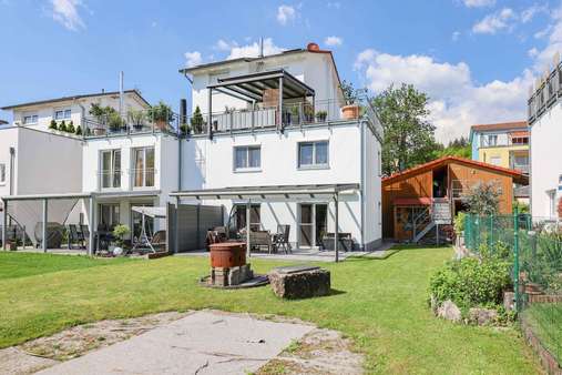 Außenansicht vom Garten Außenansicht vom Garten - Maisonette-Wohnung in 79585 Steinen mit 110m² kaufen