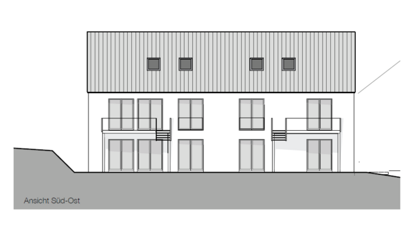 Ansicht Süd-Ost 1 Ansicht Süd-Ost 1 - Erdgeschosswohnung in 79592 Fischingen mit 78m² kaufen